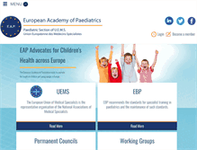 Tablet Screenshot of eapaediatrics.eu